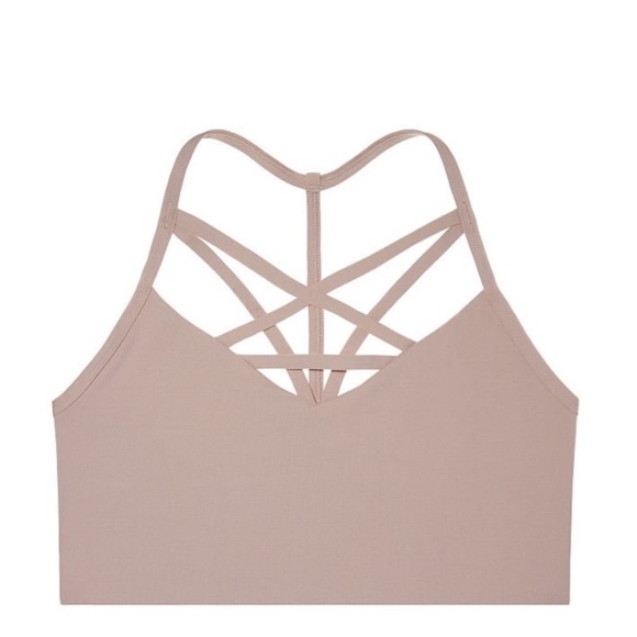 Beige Strappy Ultimate Sports Bra Bralette - Picture 2 of 5